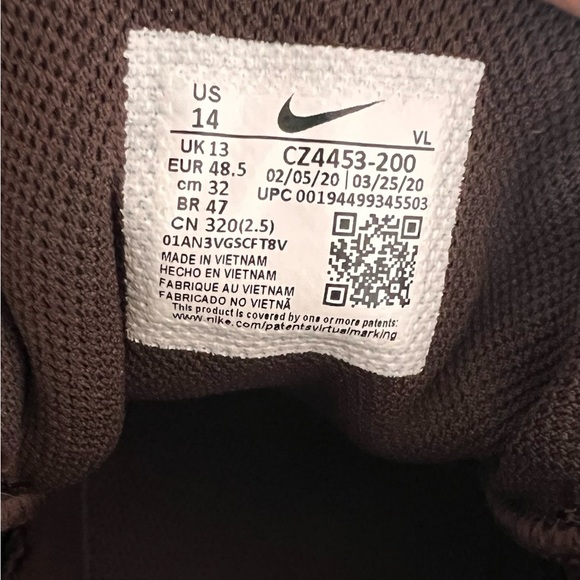 NWT Nike Men’s Alpha Huarache Elite 3 Low MCS Baseball Cleats CZ4453-200 Size 14 - Picture 7 of 8